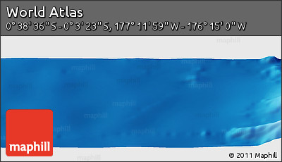 Physical Panoramic Map of the Area around 0° 21' 0" S, 176° 43' 29" W