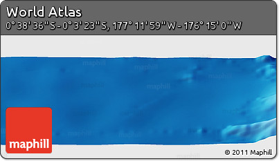 Physical Panoramic Map of the Area around 0° 21' 0" S, 176° 43' 29" W