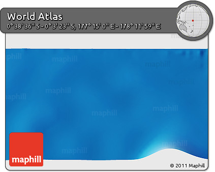 Shaded Relief 3D Map of the Area around 0° 21' 0" S, 177° 43' 29" E
