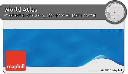 Shaded Relief Panoramic Map of the Area around 0° 21' 0" S, 177° 43' 29" E