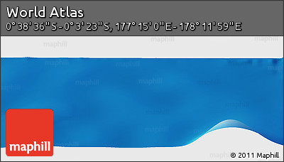 Shaded Relief Panoramic Map of the Area around 0° 21' 0" S, 177° 43' 29" E