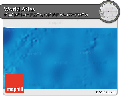 Physical 3D Map of the Area around 0° 21' 0" S, 177° 34' 29" W