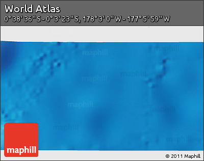 Physical 3D Map of the Area around 0° 21' 0" S, 177° 34' 29" W