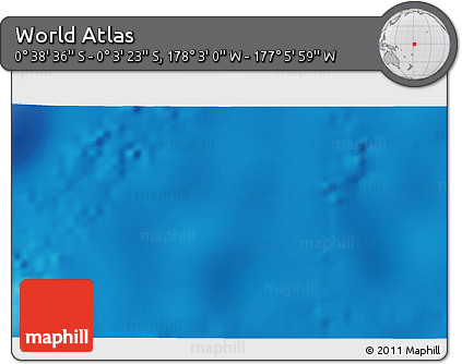 Shaded Relief 3D Map of the Area around 0° 21' 0" S, 177° 34' 29" W