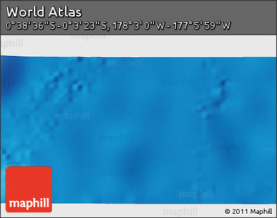 Shaded Relief 3D Map of the Area around 0° 21' 0" S, 177° 34' 29" W