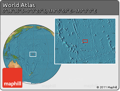 Satellite Location Map of the Area around 0° 21' 0" S, 178° 34' 29" E