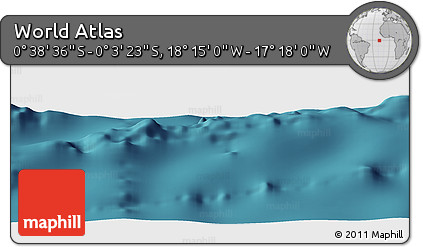 Satellite Panoramic Map of the Area around 0° 21' 0" S, 17° 46' 29" W