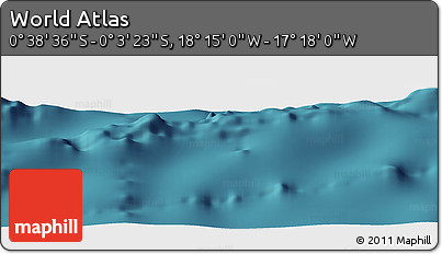 Satellite Panoramic Map of the Area around 0° 21' 0" S, 17° 46' 29" W