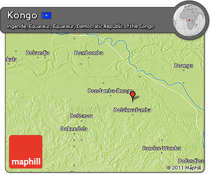 Physical 3D Map of Kongo