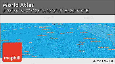 Political Panoramic Map of the Area around 0° 21' 0" S, 19° 37' 30" E