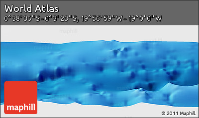 Physical Panoramic Map of the Area around 0° 21' 0" S, 19° 28' 30" W
