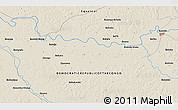 Shaded Relief 3D Map of the area around 0° 21' 0" S, 20° 28' 30" E
