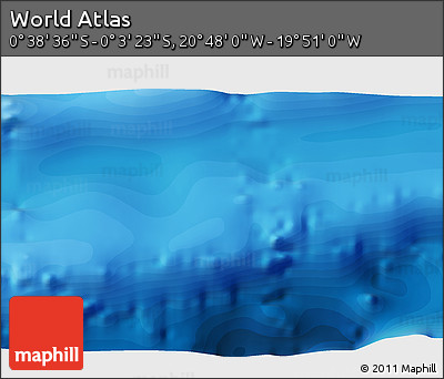 Political 3D Map of the Area around 0° 21' 0" S, 20° 19' 30" W