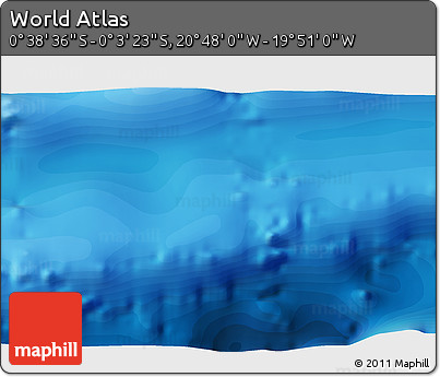 Political 3D Map of the Area around 0° 21' 0" S, 20° 19' 30" W