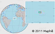 Gray Location Map of the area around 0° 21' 0" S, 20° 19' 30" W