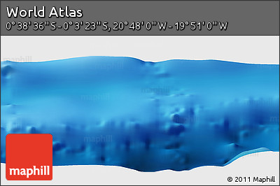 Physical Panoramic Map of the Area around 0° 21' 0" S, 20° 19' 30" W