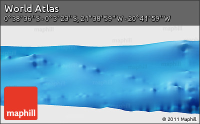 Shaded Relief Panoramic Map of the Area around 0° 21' 0" S, 21° 10' 29" W