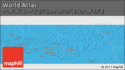 Political Panoramic Map of the Area around 0° 21' 0" S, 22° 10' 29" E
