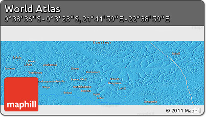 Political Panoramic Map of the Area around 0° 21' 0" S, 22° 10' 29" E
