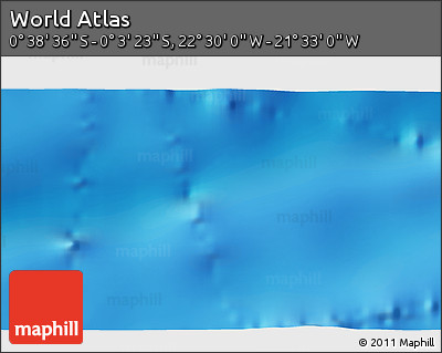 Shaded Relief 3D Map of the Area around 0° 21' 0" S, 22° 1' 29" W