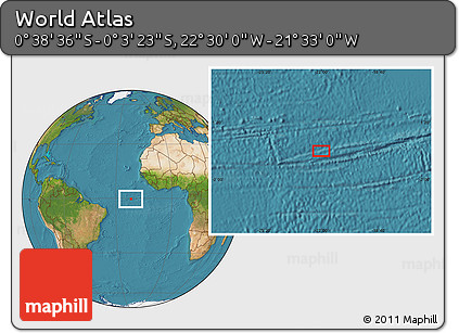 Satellite Location Map of the Area around 0° 21' 0" S, 22° 1' 29" W