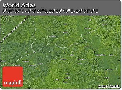 Satellite Map of the Area around 0° 21' 0" S, 23° 52' 30" E