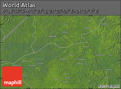 Satellite Map of the Area around 0° 21' 0" S, 23° 52' 30" E
