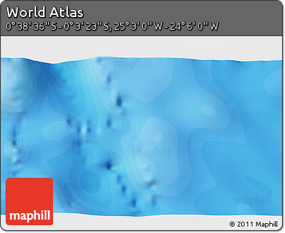 Political 3D Map of the Area around 0° 21' 0" S, 24° 34' 30" W