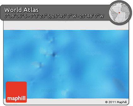 Shaded Relief 3D Map of the Area around 0° 21' 0" S, 26° 16' 29" W