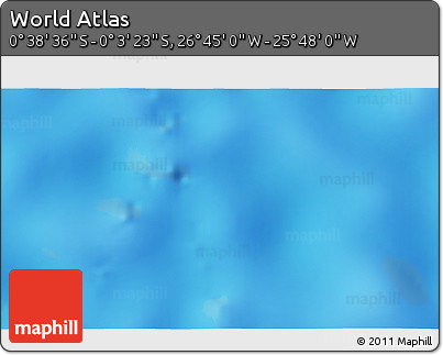 Shaded Relief 3D Map of the Area around 0° 21' 0" S, 26° 16' 29" W