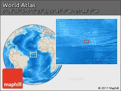 Shaded Relief Location Map of the Area around 0° 21' 0" S, 26° 16' 29" W