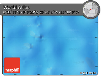 Physical Map of the Area around 0° 21' 0" S, 26° 16' 29" W