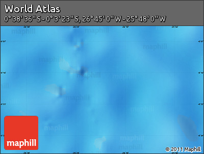 Physical Map of the Area around 0° 21' 0" S, 26° 16' 29" W