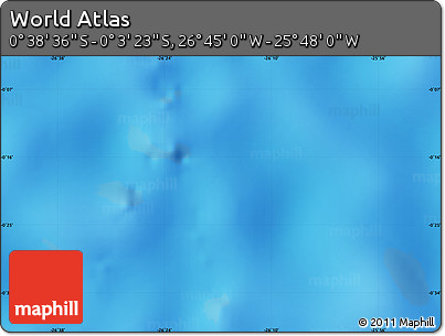 Physical Map of the Area around 0° 21' 0" S, 26° 16' 29" W