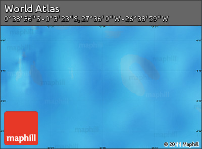 Physical Map of the Area around 0° 21' 0" S, 27° 7' 30" W