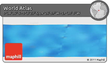 Physical Panoramic Map of the Area around 0° 21' 0" S, 27° 58' 30" W