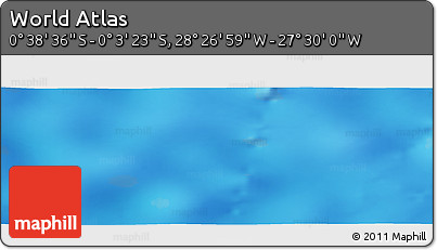 Physical Panoramic Map of the Area around 0° 21' 0" S, 27° 58' 30" W