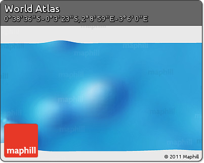 Shaded Relief 3D Map of the Area around 0° 21' 0" S, 2° 37' 30" E