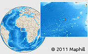 Shaded Relief Location Map of the area around 0° 21' 0" S, 2° 37' 30" E