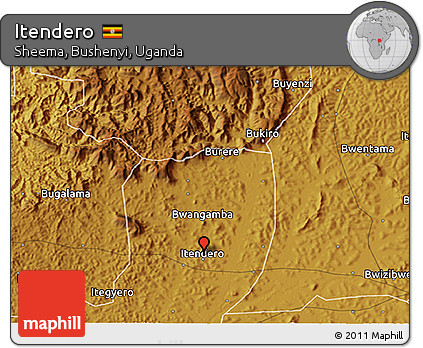 Physical 3D Map of Itendero