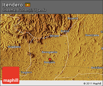 Physical 3D Map of Itendero