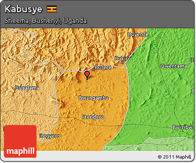 Political 3D Map of Kabusye