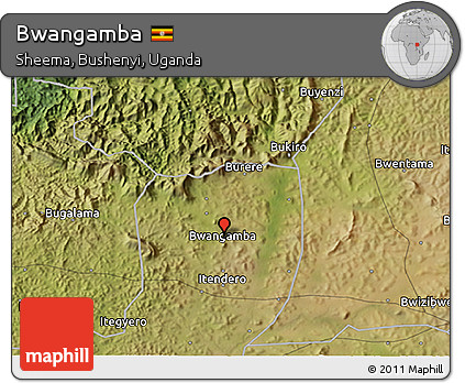 Satellite 3D Map of Bwangamba