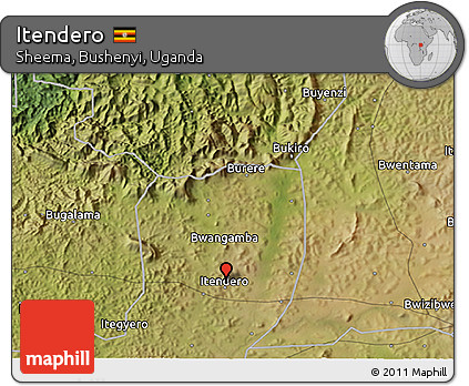 Satellite 3D Map of Itendero