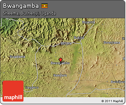 Satellite 3D Map of Bwangamba