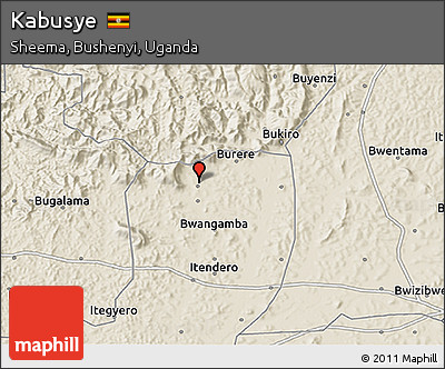 Shaded Relief 3D Map of Kabusye
