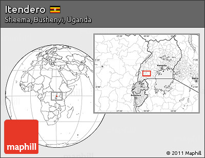 Blank Location Map of Itendero