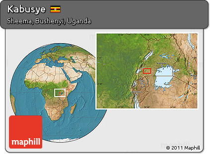 Satellite Location Map of Kabusye