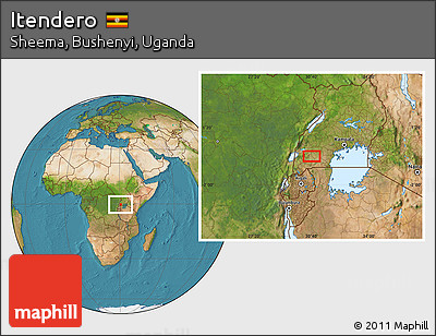 Satellite Location Map of Itendero