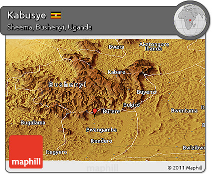 Physical Panoramic Map of Kabusye